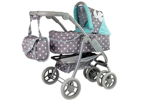 7705 Wózek Spacerówka 2 w1 z Torbą Gondola Szaro-Turkusowa Alice 7705 Wózek Spacerówka 2 w1 z Torbą Gondola Szaro-Turkusowa Alice