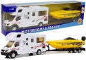 Camper z Żółtą Motorówką i Napędem Frykcyjnym 1:48 LEAN Toys