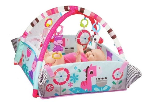 Duża Mata Basen Edukacyjna dla Niemowląt 5w1 z Pałąkami Hipopotam Piłeczki LEAN Toys Duża Mata Basen Edukacyjna dla Niemowląt 5w1 z Pałąkami Hipopotam Piłeczki LEAN Toys