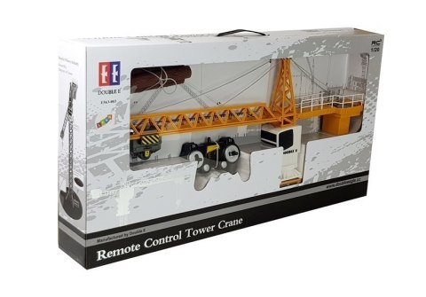 Duży Zdalnie Sterowany Dźwig Budowlany Wieżowy 100cm Żuraw Wysięgnik 2.4G Double E Duży Zdalnie Sterowany Dźwig Budowlany Wieżowy 100cm Żuraw Wysięgnik 2.4G Double E