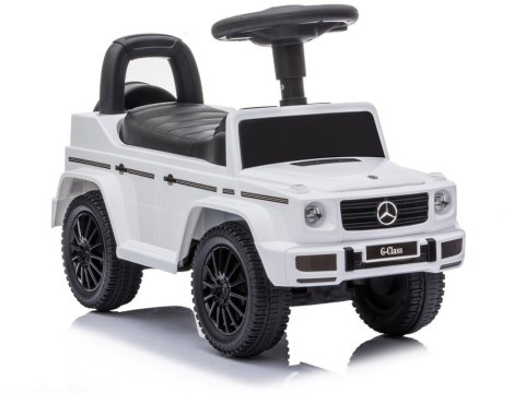 Jeździk Mercedes G-Class 652 Biały Dźwięk Klaksonu Silnika LEAN CARS Jeździk Mercedes G-Class 652 Biały Dźwięk Klaksonu Silnika LEAN CARS