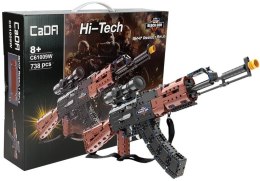 Karabin AK47 z Klocków do Złożenia 738 elementów Luneta CaDA