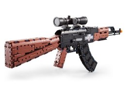 Karabin AK47 z Klocków do Złożenia 738 elementów Luneta CaDA