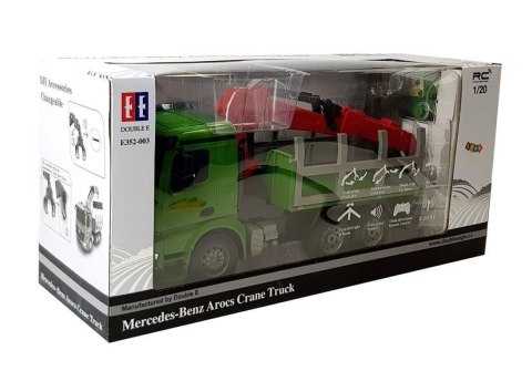 Samochód Mercedes-Benz Arocs 1:20 Zdalnie Sterowany Ciężarówka Dźwig do przewozu drewna 2.4G Double E