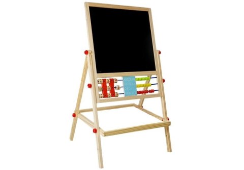 Tablica Drewniana Kredowa Liczydło Zegar Liczby na Magnes LEAN Toys Tablica Drewniana Kredowa Liczydło Zegar Liczby na Magnes LEAN Toys