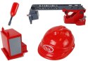 Zestaw DIY Wóz Strażacki 2w1 Wymienne Podnośniki Śrubokręt Dźwięk Efekty Świetlne Kask LEAN Toys