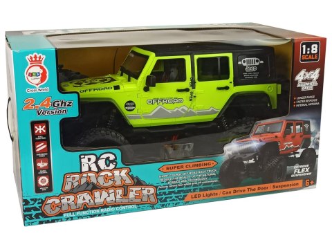 Auto Terenowe Rock Crawler 2.4 GHz Zielone Amortyzatory 4x4 LEAN Toys Auto Terenowe Rock Crawler 2.4 GHz Zielone Amortyzatory 4x4 LEAN Toys