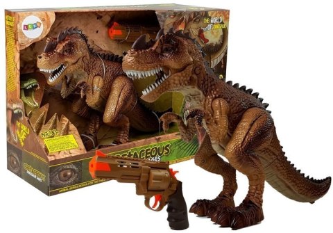 Ruchomy Dinozaur Tyranozaur Para Wodna Pistolet Dźwięk Światła LEAN Toys Ruchomy Dinozaur Tyranozaur Para Wodna Pistolet Dźwięk Światła LEAN Toys