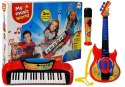 Zestaw Muzyczny 3 w 1 Gitara Keyboard Mikrofon LEAN Toys