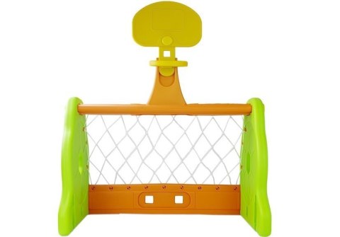 Bramka Piłkarska Koszykówka 2w1 Dla Dzieci Zielono Pomarańczowa LEAN Toys Bramka Piłkarska Koszykówka 2w1 Dla Dzieci Zielono Pomarańczowa LEAN Toys
