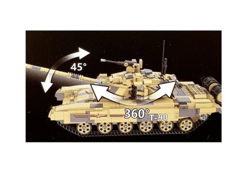 Klocki Konstrukcyjne Czołg T90 Cada 1722 Elementów Brązowe CaDA Klocki Konstrukcyjne Czołg T90 Cada 1722 Elementów Brązowe CaDA