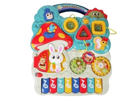 Chodzik Pchacz Zwierzątka Liczby Figury Pianinko Dźwięk LEAN Toys Chodzik Pchacz Zwierzątka Liczby Figury Pianinko Dźwięk LEAN Toys