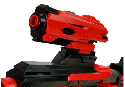 Duży Pistolet Karabin Na Piankowe Naboje 40 Sztuk Czerwono- Czarny Celownik LEAN Toys Duży Pistolet Karabin Na Piankowe Naboje 40 Sztuk Czerwono- Czarny Celownik LEAN Toys