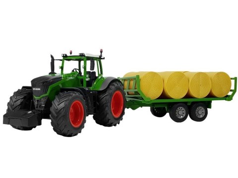 Duży Traktor z Przyczepką 80 cm Bale Siana Zdalnie Sterowany 2.4G Double E Duży Traktor z Przyczepką 80 cm Bale Siana Zdalnie Sterowany 2.4G Double E