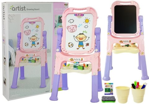 Tablica Magnetyczna Kredowa 2w1 Różowo-Fioletowa Akcesoria LEAN Toys Tablica Magnetyczna Kredowa 2w1 Różowo-Fioletowa Akcesoria LEAN Toys