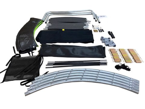 Trampolina LEAN Sport Max 12ft Czarno-Zielona LEAN Sport Trampolina LEAN Sport Max 12ft Czarno-Zielona LEAN Sport