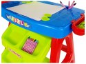 Stolik Edukacyjny Szufladki z Projektorem 36 Obrazków Kredki Szablony Niebiesko Czerwony LEAN Toys