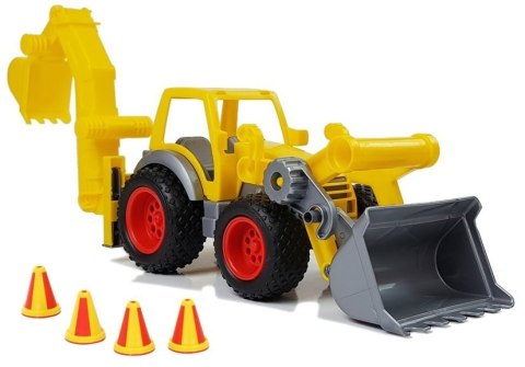 Traktor Koparka Łyżka Gumowe Koła "ConsTruck" 0377 Wader Polesie