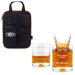ETUI NA WHISKY ZE SZKLANKAMI FROSTER DLA TATY -PREZENT DZIEŃ OJCA -URODZINY