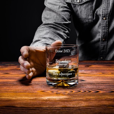 SZKLANKA DO WHISKY W ETUI DLA TATY - PREZENT NA DZIEŃ OJCA - NA URODZINY