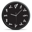 ZEGAR SEKSU ŚCIENNY NA ŚCIANĘ CICHY MECHANIZM
