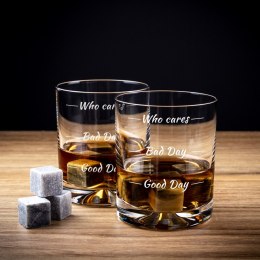 ZESTAW WHISKY WHO CARES SZKLANKI KOSTKI DO DRINKÓW