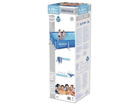Basen Ogrodowy Stelażowy 300 cm x 201 cm x 66 cm Bestway 56404 Bestway Basen Ogrodowy Stelażowy 300 cm x 201 cm x 66 cm Bestway 56404 Bestway