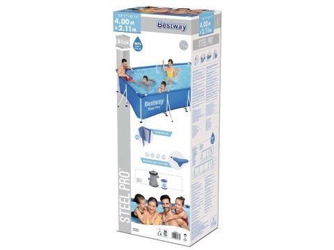 Basen Stelażowy 400 x 211 x 81 cm Bestway 56424 Bestway Basen Stelażowy 400 x 211 x 81 cm Bestway 56424 Bestway