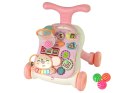 Interaktywny Pchacz, Chodzik Stolik 2w1 Różowy LEAN Toys