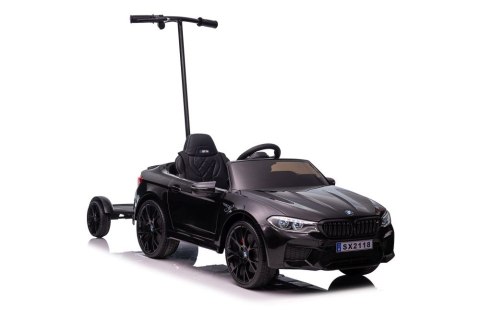 Auto Na Akumulator BMW M5 Z Platformą Dla Rodzica Czarne Lakierowane LEAN CARS Auto Na Akumulator BMW M5 Z Platformą Dla Rodzica Czarne Lakierowane LEAN CARS