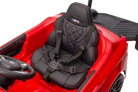 Auto Na Akumulator BMW M5 Z Platformą Dla Rodzica Czerwone Lakierowane LEAN CARS