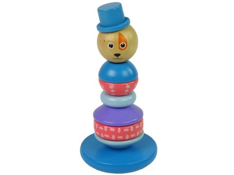 Drewniana Edukacyjna Piramidka Pies Z Kapeluszem Balansująca Wieża LEAN Toys Drewniana Edukacyjna Piramidka Pies Z Kapeluszem Balansująca Wieża LEAN Toys