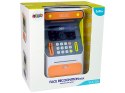 Bankomat Skarbonka Czujnik Rozpoznawania Twarzy PIN Oszczędzanie Pomarańczowy LEAN Toys