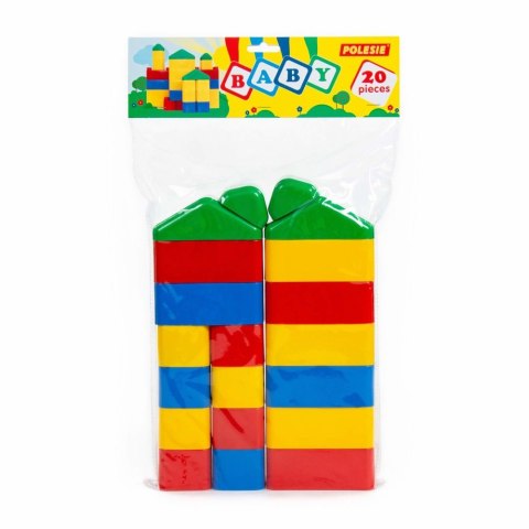 Klocki "Maluch" 20 Elementów Kolorowe 61775 Wader Polesie