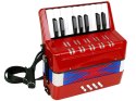 Akordeon Instrument Muzyczny Dla Dzieci Muzyka Czerwony LEAN Toys Akordeon Instrument Muzyczny Dla Dzieci Muzyka Czerwony LEAN Toys