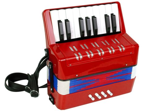 Akordeon Instrument Muzyczny Dla Dzieci Muzyka Czerwony LEAN Toys Akordeon Instrument Muzyczny Dla Dzieci Muzyka Czerwony LEAN Toys