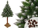 Choinka Sosna Diamentowa 3D na Pniu 160cm Śnieg Brokat LEAN