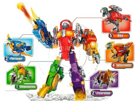 Dinobots 2w1 Dinozaur Pistolet na Strzałki Fioletowy Triceratops Tarcza LEAN Toys Dinobots 2w1 Dinozaur Pistolet na Strzałki Fioletowy Triceratops Tarcza LEAN Toys