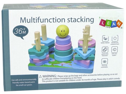 Drewniane Klocki Sorter Morski Świat Koraliki Edukacyjne LEAN Toys Drewniane Klocki Sorter Morski Świat Koraliki Edukacyjne LEAN Toys