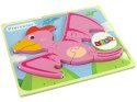 Drewniane Puzzle Dinozaur Pterodaktyl Różowy Pliosaurs Niebieski LEAN Toys Drewniane Puzzle Dinozaur Pterodaktyl Różowy Pliosaurs Niebieski LEAN Toys