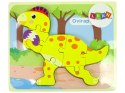 Drewniane Puzzle Dinozaur Stegosaurus Żółty Oviraptor Żółty LEAN Toys Drewniane Puzzle Dinozaur Stegosaurus Żółty Oviraptor Żółty LEAN Toys