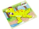 Drewniane Puzzle Dinozaur Stegosaurus Żółty Oviraptor Żółty LEAN Toys Drewniane Puzzle Dinozaur Stegosaurus Żółty Oviraptor Żółty LEAN Toys