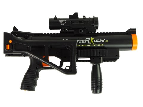 Karabin Granatnik Rakiety z Dźwięk Latarka Czarny LEAN Toys Karabin Granatnik Rakiety z Dźwięk Latarka Czarny LEAN Toys