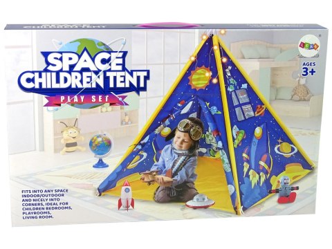Namiot dla Dzieci Efekty Świetlne Kosmos Rakiety Gwiazdy Niebieski LEAN Toys Namiot dla Dzieci Efekty Świetlne Kosmos Rakiety Gwiazdy Niebieski LEAN Toys