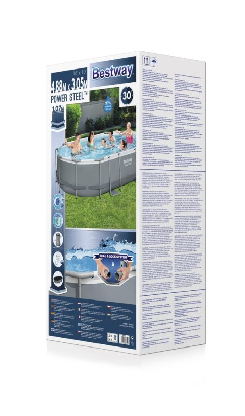 Basen Ogrodowy Stelażowy 488 x 305 x 107 cm Bestway 56448 Bestway Basen Ogrodowy Stelażowy 488 x 305 x 107 cm Bestway 56448 Bestway
