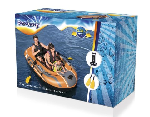 Dmuchany Ponton 3 Osobowy 242 x 141 cm Bestway 61102 Bestway Dmuchany Ponton 3 Osobowy 242 x 141 cm Bestway 61102 Bestway