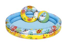 Zestaw Dmuchany Basen 3w1 Piłka, Koło 122 x 20 cm Bestway 51124 Bestway