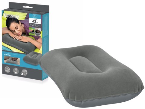 Dmuchana Poduszka Welurowa Szara 42 cm Bestway 67121 Bestway