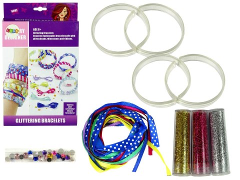 Zestaw Do Robienia Bransoletek DIY Brokat Wstążki LEAN Toys Zestaw Do Robienia Bransoletek DIY Brokat Wstążki LEAN Toys