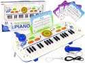 Elektryczne Pianino Keyboard Dla Dzieci Niebieski Nuty USB MP3 LEAN Toys Elektryczne Pianino Keyboard Dla Dzieci Niebieski Nuty USB MP3 LEAN Toys